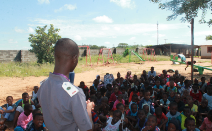 Francistown Scouts on Covid-19 campaign 