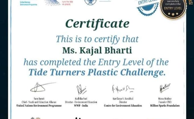 SANKALP TO CREATE A BETTER TOMMOROW#Plastic Tide Turner's challenge