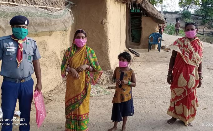 Distribution of masks