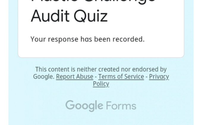 Tide Turners Plastic Challenge Audit Quiz