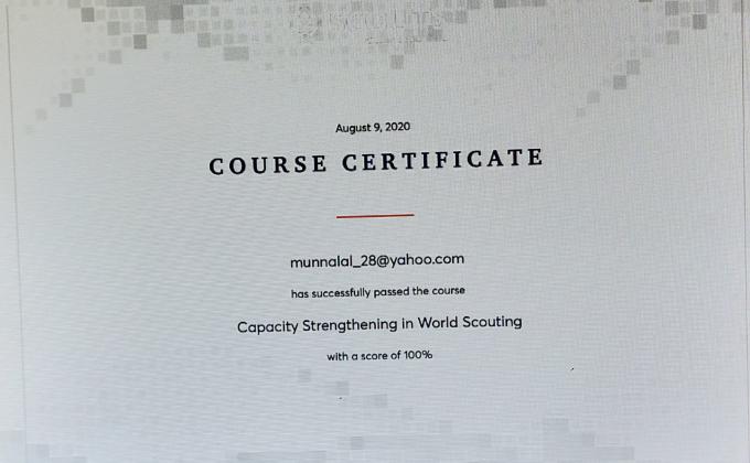 Capacity Strengthening in World Scouting course complete