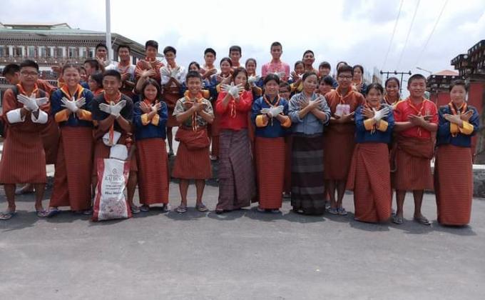 Cleaning camping held by Gelephu thromde(khss)
