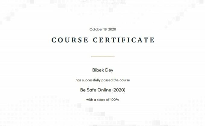 BE SAFE ONLINE(2020)