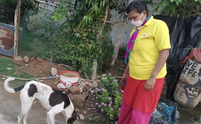 Distribution of mask n sanitizer 