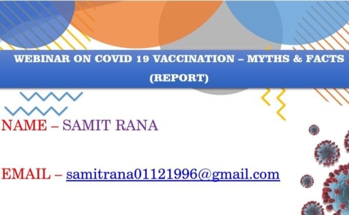 Webinar on covid-19 vaccination myths and facts