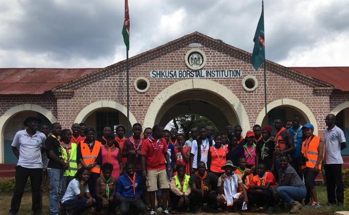 Rover Scouts from different Universities in Kenya mentor and also donate some items to boys at Shikutsa Borstal Institution 