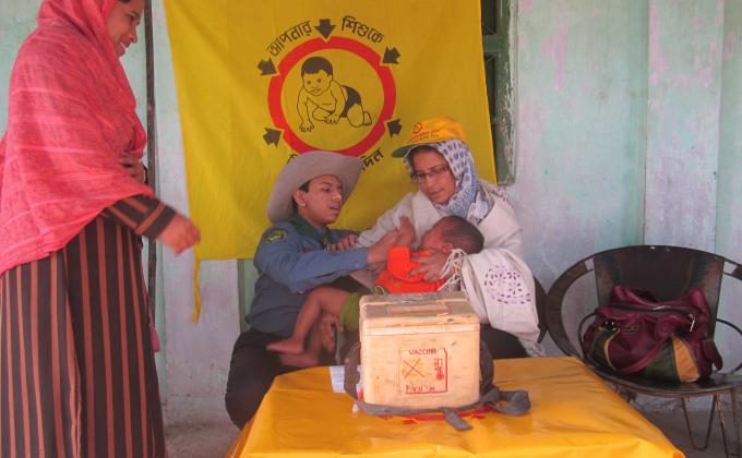 Working as a Volunteer in National Vitamin A+ campain