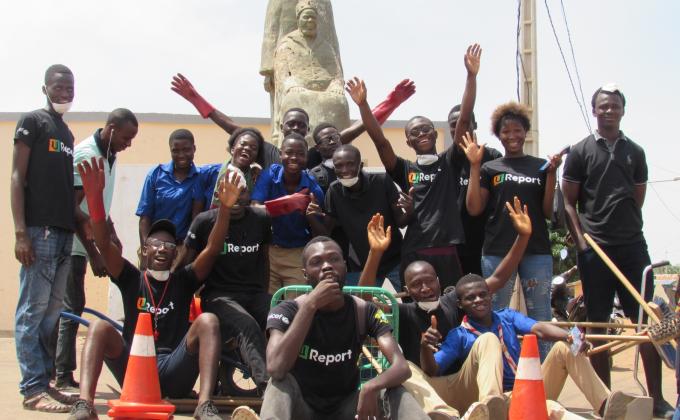 Action communautaire des U-REPORTERS et des Scouts Catholiques de Korhogo