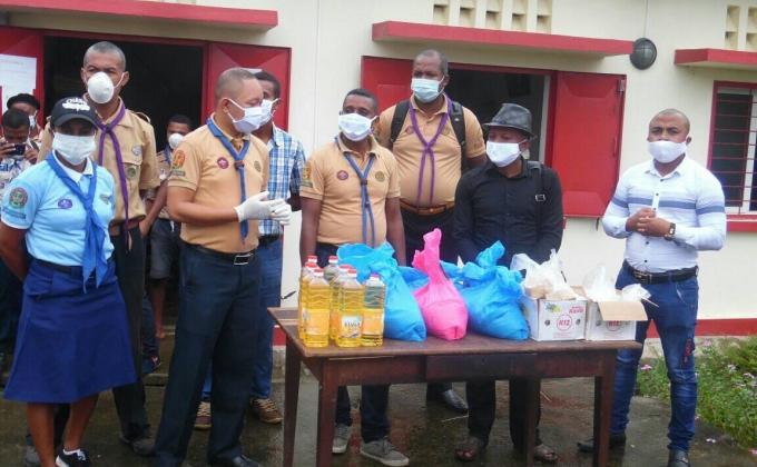 Scoutes du district de Fénérive Est en action face au Covid-19