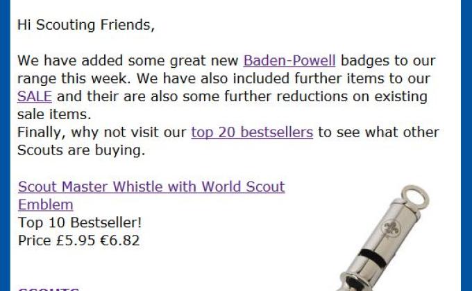 World Scout Shops Latest Newsletter