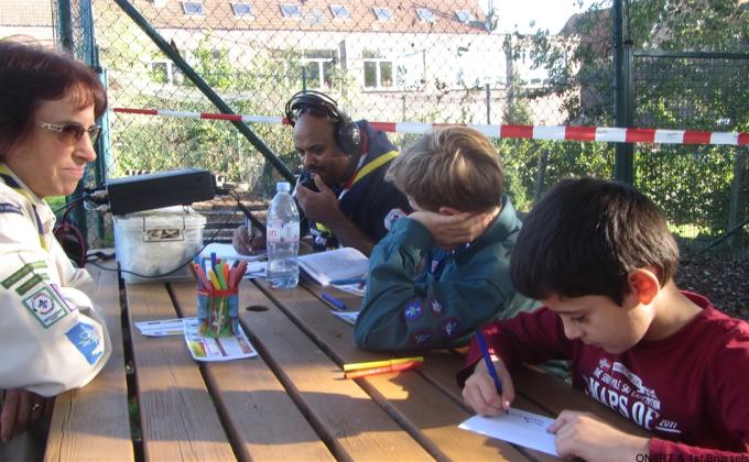 1st. Brussels (British) Scouts at ON8RT EmComm Field Station during 2014 JOTA-JOTI