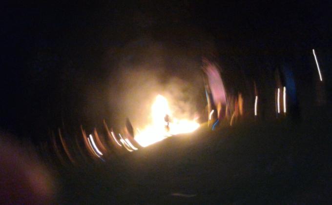 The bonfire of Al Mutawally Boarding School's Camp