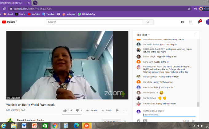 Report on webinar on “Better World Framework”