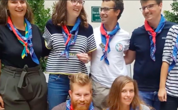 The Scouts and Guides of France, a National Scout  Association that continuously develops its international relations