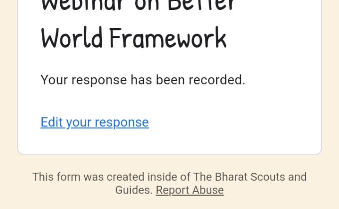  EVENT FEEDBACK WABINAR ON BETTER WORLD FRAMEWORK BY FIROZ KHAN SER BSG  ADRA 