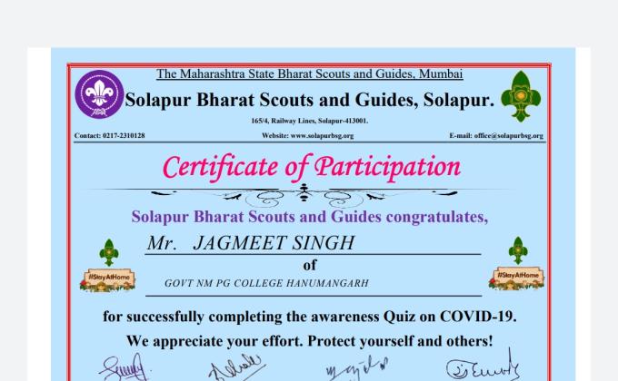 COVID-19 awareness quiz 