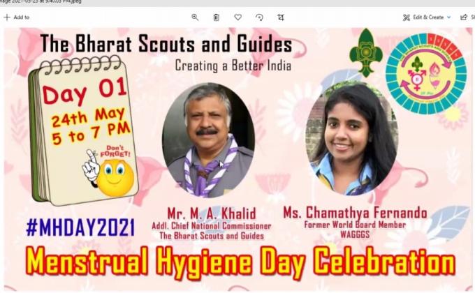MENSTRUAL HYGIENE DAY CELEBRATION BS&G INDIA