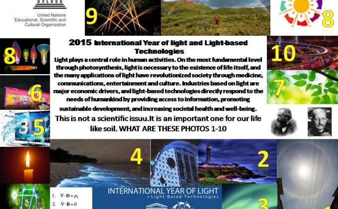 INTERNATIONAL YEAR OF LİGHT İMPORTANT AS SOİL STARTİNG POİNT OF FOODCHAİN MANKİND