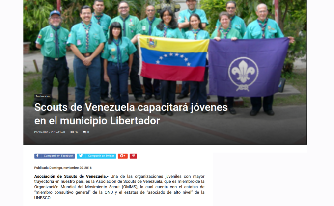 Reseña en la prensa - Diario ULTIMAS NOTICIAS - Ccs Vzla