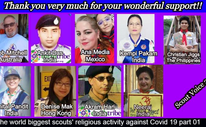 The World biggest scouts' religious activity against Cowid 19part No.01 