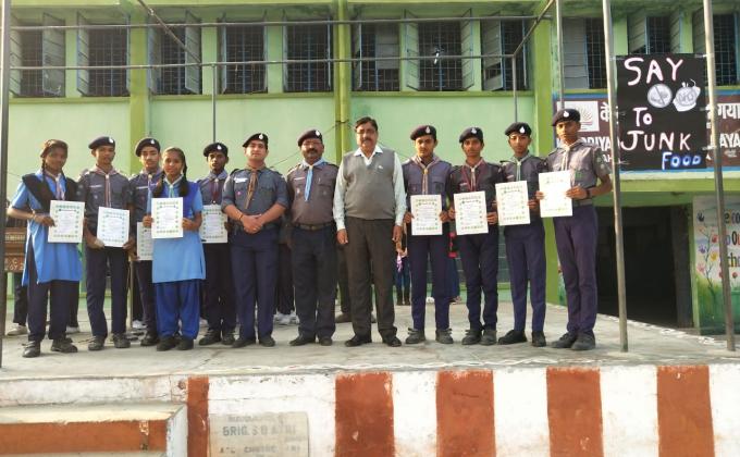 BHARAT SCOUTS AND GUIDES KVS SATAE RAJYA PURASKAR AWARD CEREMONY AT VIDYALAYA LEVEL
