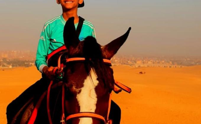 نهاية النشاط          والاحتفاليه بركوب الخيل 