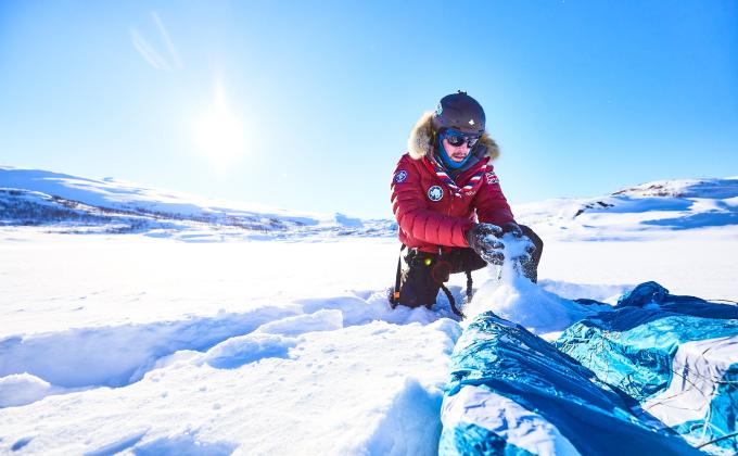 First Scout Skiing to the South Pole 