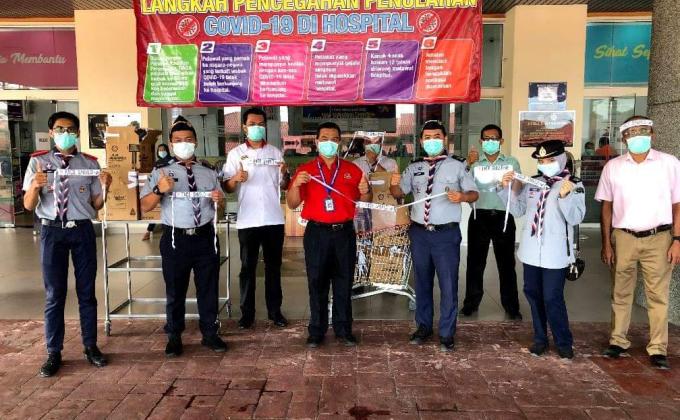 The First 1000 Unit Face Shield Masks for Front liners at  Hospital Raja Perempuan Zainab II (HRPZ2), Kota Bharu Kelantan, Malaysia