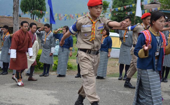 Proud to be scout. Nidup Jamtsho, Leader of troops.