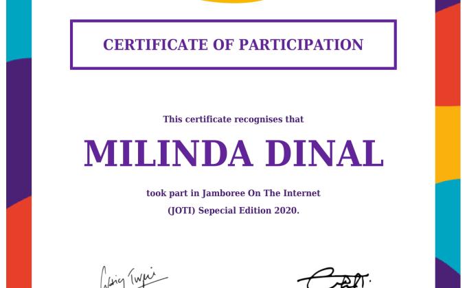 JOTI SPECIAL EDITION 2020 |  MILINDA DINAL