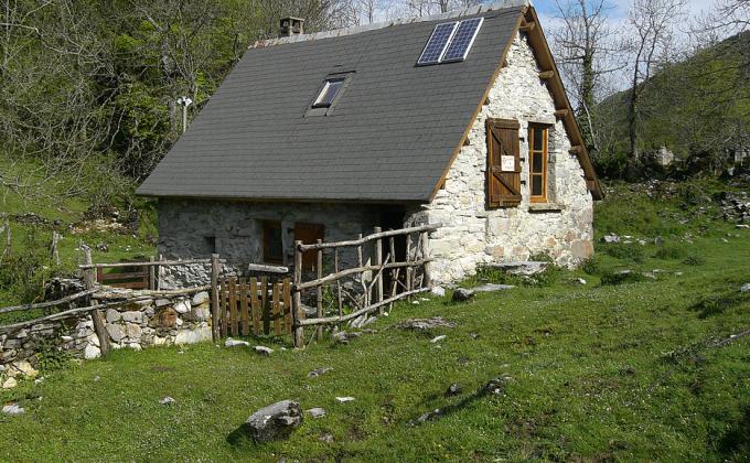 Beautiful place of summer camps in the Pyrenees mountains