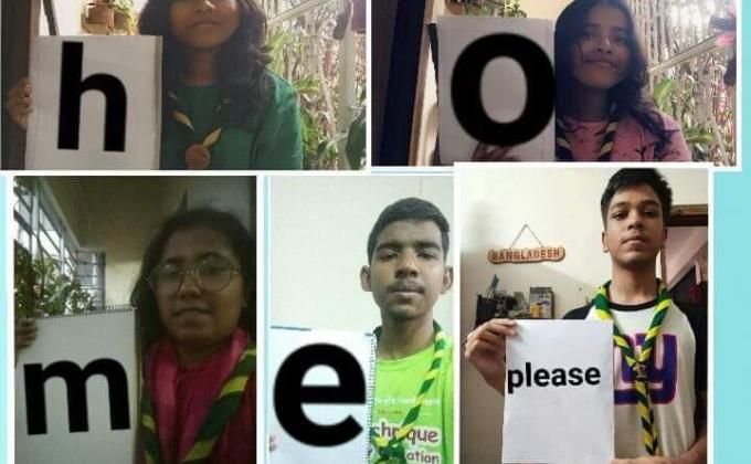 Scouts and Rover Scouts tried their best to spread awareness about Corona Virus 