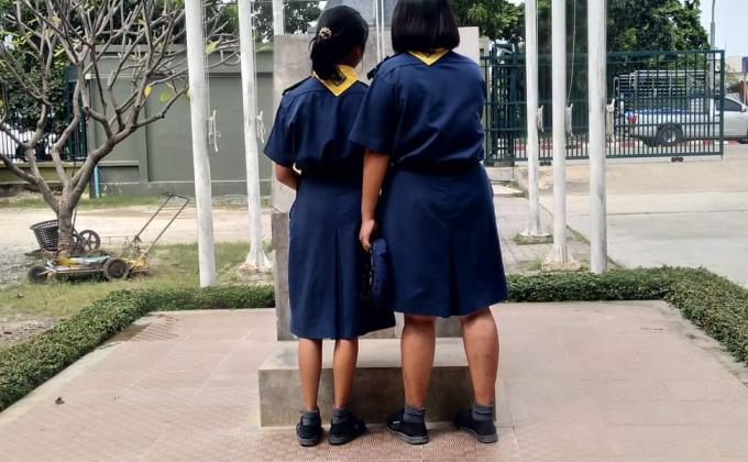 ทำกิจกรรมชักธงชาติตอนเช้า