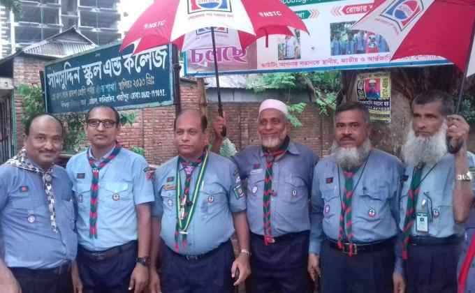 Moubo Open Scout Group Den Inspection By Hon.DNC, 96 Upazila & District Commissioner 