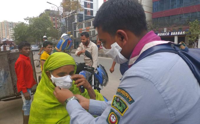 Covid 19 awareness and mask giving program