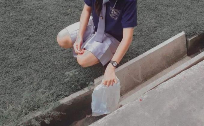 เก็บขยะบริเวนวิลัย