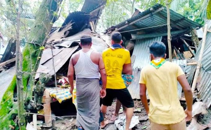 A cyclone swept through Nasirnagar upazila at 8 am on June 6