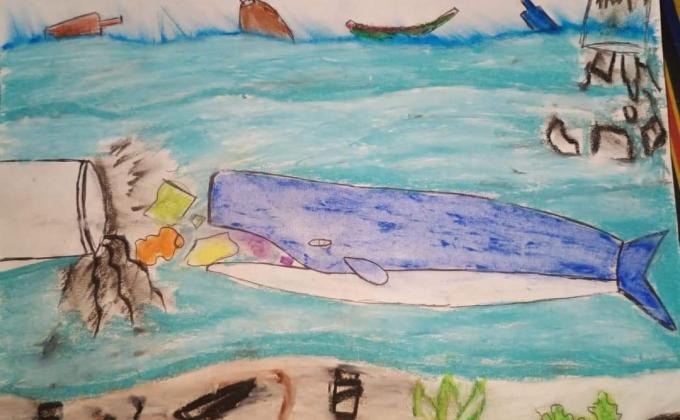 Marine Pollution Poster Making
