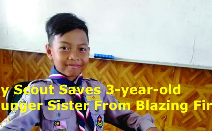 Boy Scout Saves 3-year-old Younger Sister From Blazing Fire.