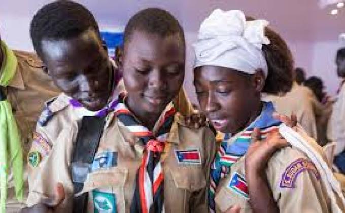 South Sudanese Scouts among Yei youth calling for peace and unity
