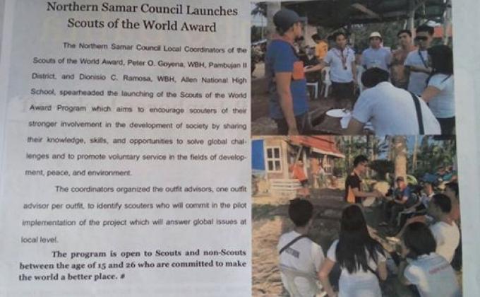 Scouts of the World Award Launching in Northern Samar Council