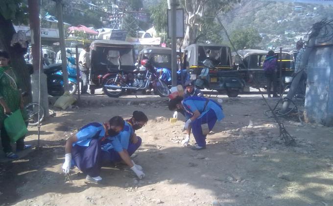 ROVERS AND RANGERS  CLEANING CAMP IN KULLU 