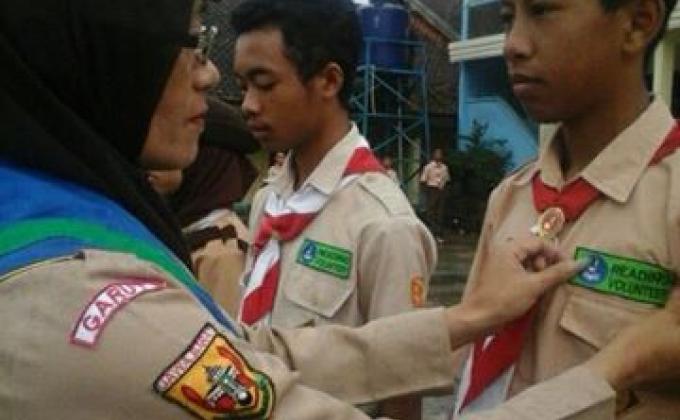  inauguration of new prabuhi and embedding badges reading volunteer (PRABUHI)