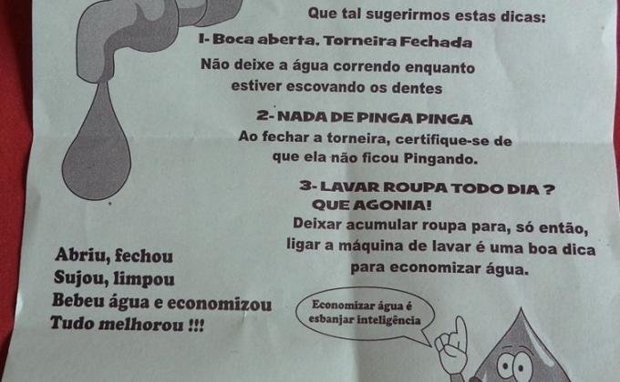 Uso consciente da água - Redução de Desperdício no município de Mimoso do Sul