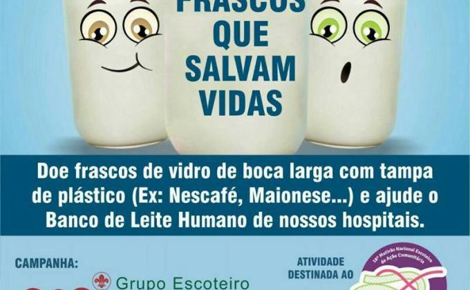 Campanha frascos que salvam vidas.