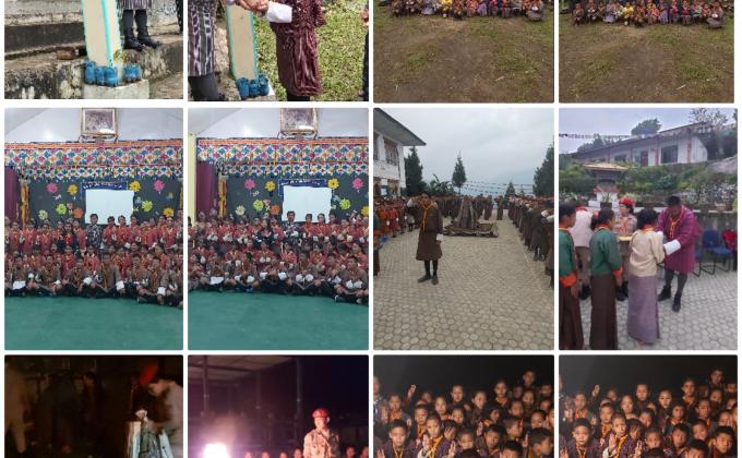 A night's camp at Tashithang PS, 