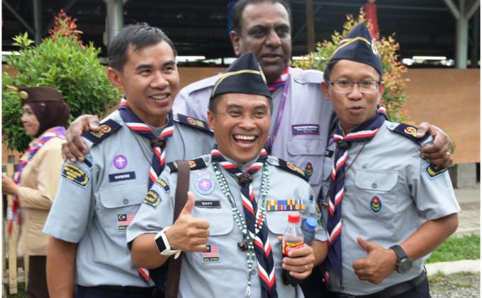 Pengakap Malaysia/Sabah beraksi di Tagum City, Philippines