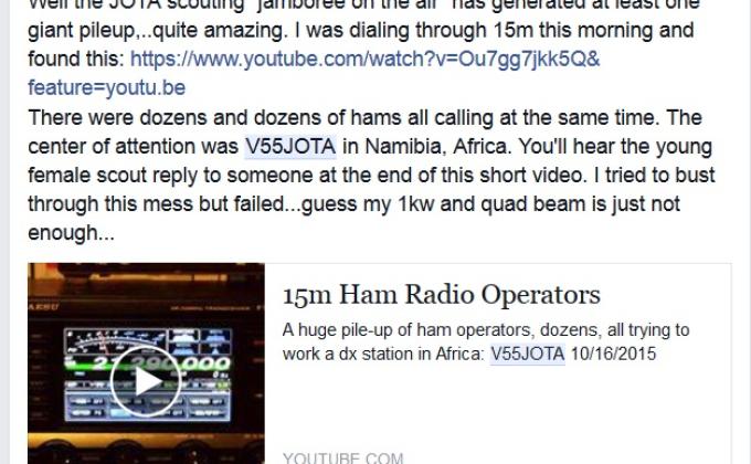 Radio transmitting and Scoutlink.net over the weekend... a big BANG