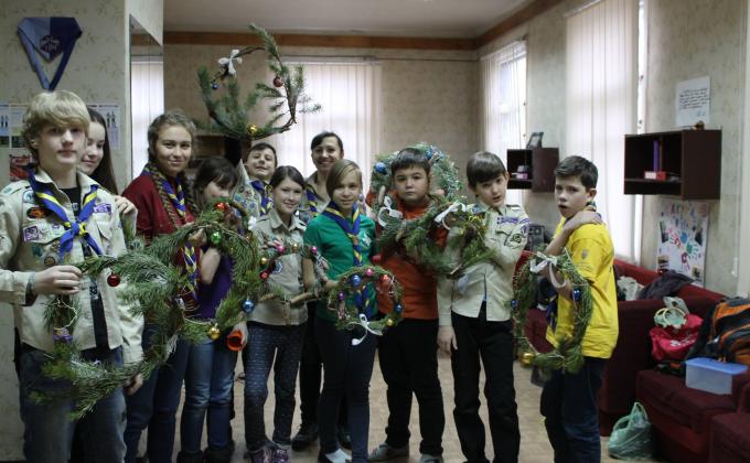 Christmas in the circle of a scout family