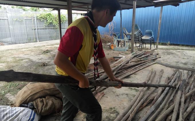 Counted all the wooden sticks in the scout room for our school's upcoming campfire